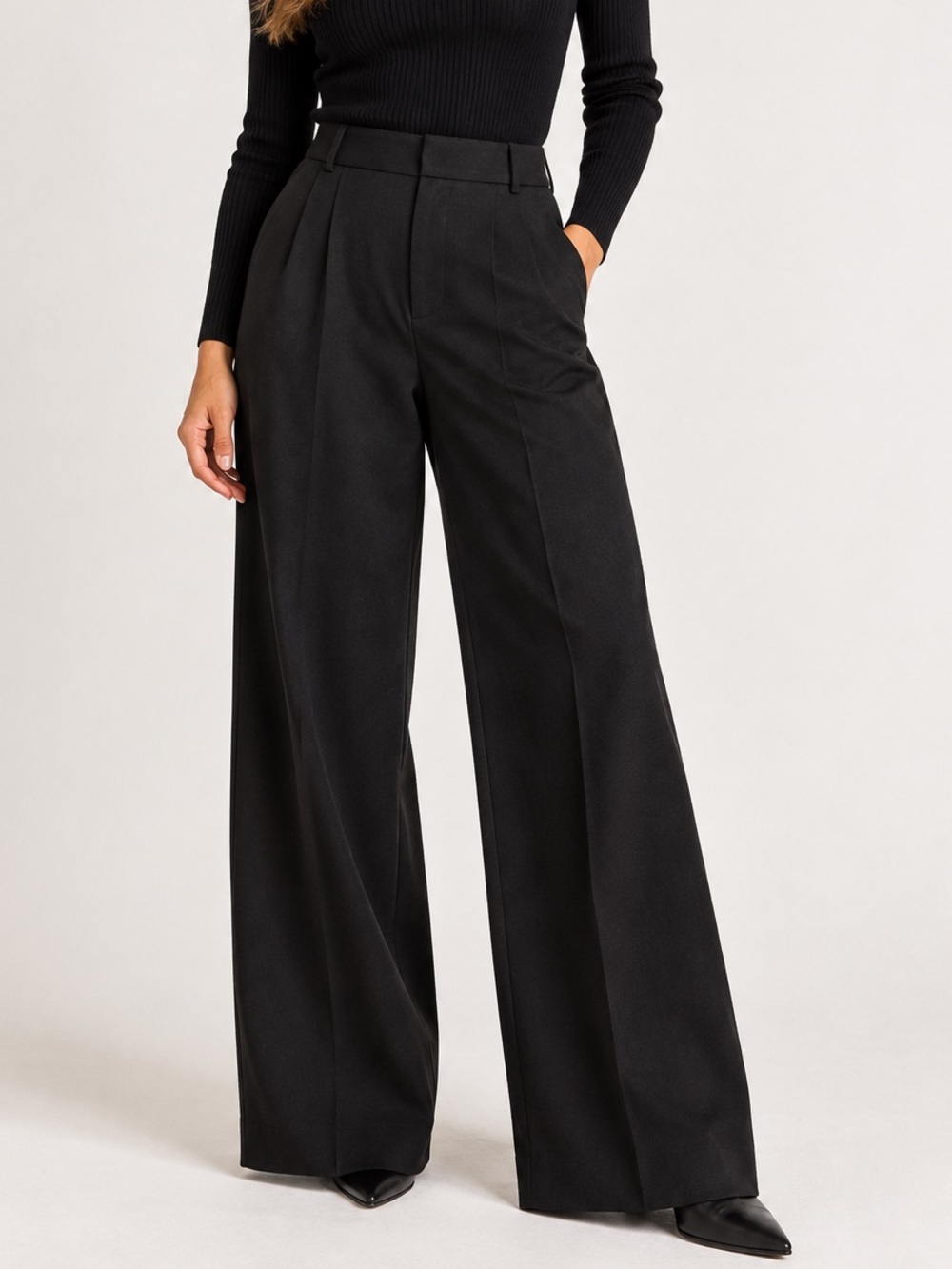 Aritzia Wilfred Limitless Pant Precision Wool Cashmere Black NWT Size 10